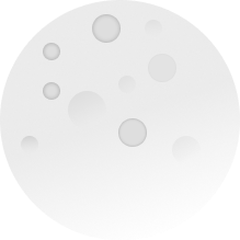 White grey shaded Circle inside small circles